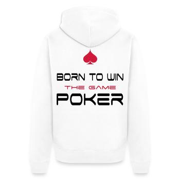 poker - Veste à capuche bio Premium Unisexe - blanc - Dos - Thijin (182cm)