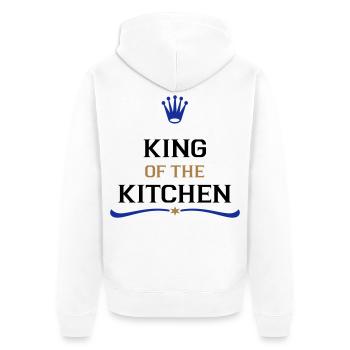 kochen - Unisex Premium Bio Zip Hoodie - Weiß - Hinten - Thijin (182cm)