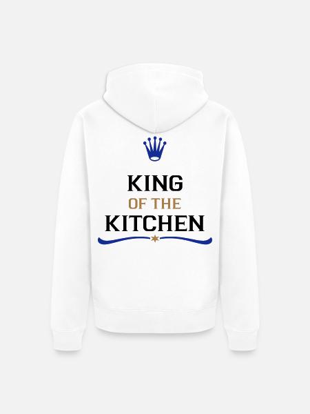 cook on - Unisex Premium Organic Zip Hoodie - white
