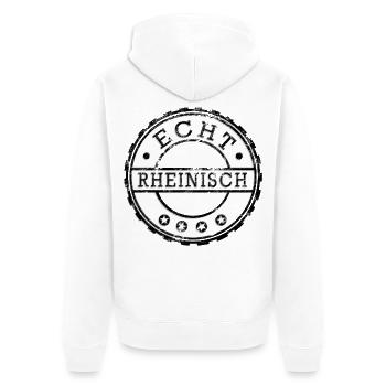  Rheinländer - Unisex Premium Bio Zip Hoodie - Weiß - Hinten - Thijin (182cm)