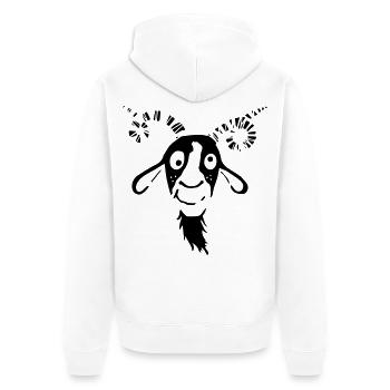 Drôle Chèvre - Veste à capuche bio Premium Unisexe - blanc - Dos - Thijin (182cm)
