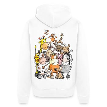 Tas géant de l'animal - Veste à capuche bio Premium Unisexe - blanc - Dos - Thijin (182cm)