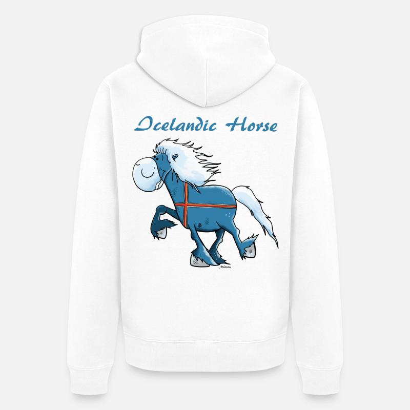 Pfiffiger Isländer - Unisex Premium Bio Zip Hoodie - Weiß
