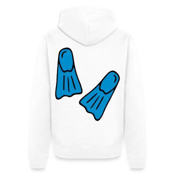 Cadeaux drôles pour les plongeurs - Veste à capuche bio Premium Unisexe - blanc - Dos - Thijin (182cm)