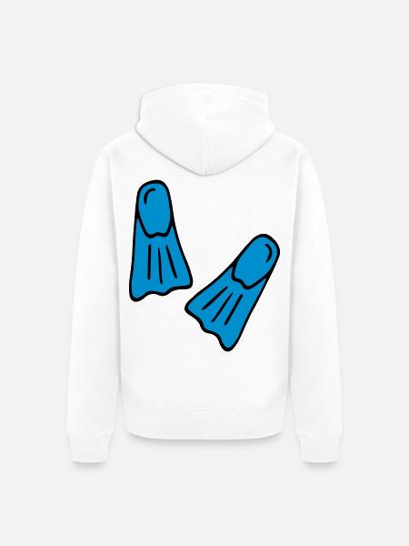Funny gifts for divers - Unisex Premium Organic Zip Hoodie - white