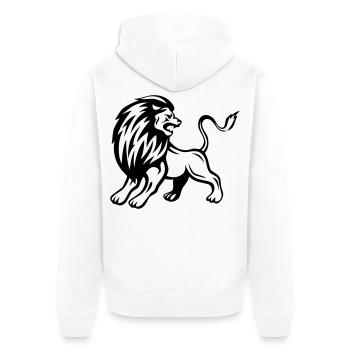 Lion - design - Veste à capuche bio Premium Unisexe - blanc - Dos - Thijin (182cm)