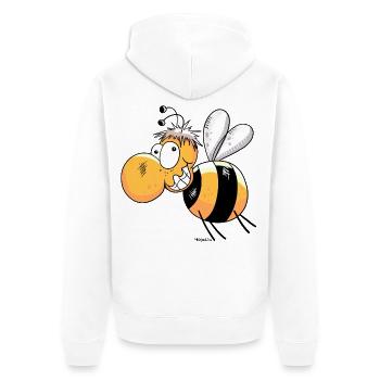 Mignon Abeille - Veste à capuche bio Premium Unisexe - blanc - Dos - Thijin (182cm)