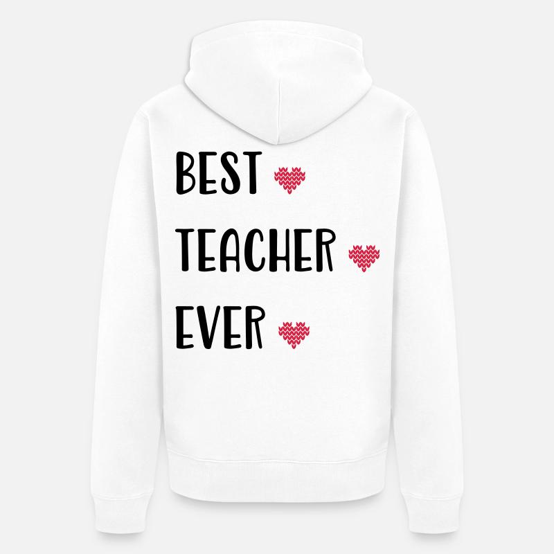 Enseignant - Veste à capuche bio Premium Unisexe - blanc