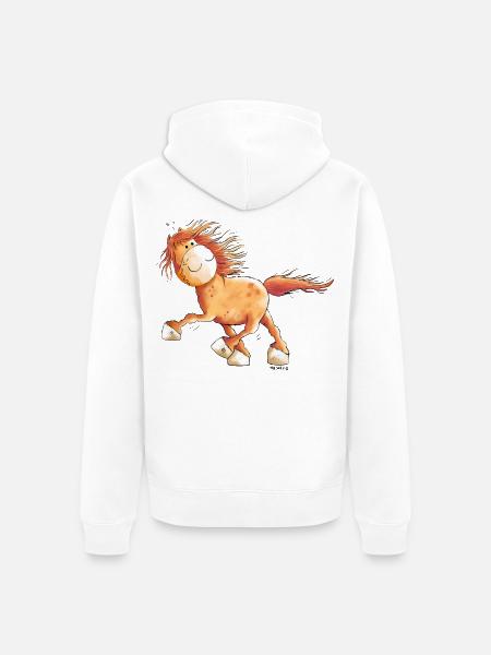 Icelandic Horse - Unisex Premium Organic Zip Hoodie - white