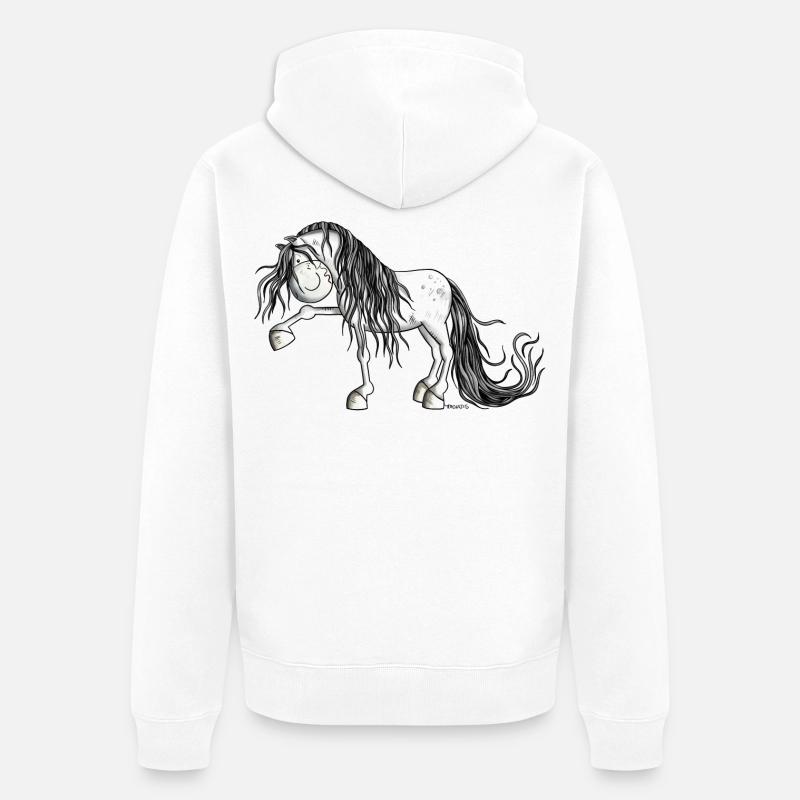 Lustiger Andalusier - Unisex Premium Bio Zip Hoodie - Weiß