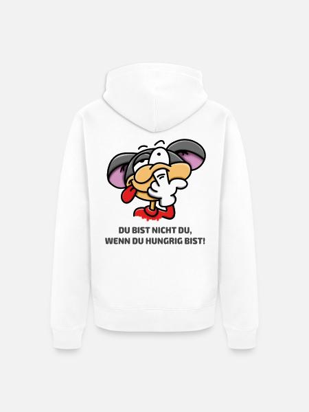 Popeln - Nase bohren - Unisex Premium Bio Zip Hoodie - Weiß