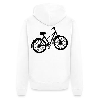 bicycle - Unisex Premium Organic Zip Hoodie - white - Back - Thijin (182cm)