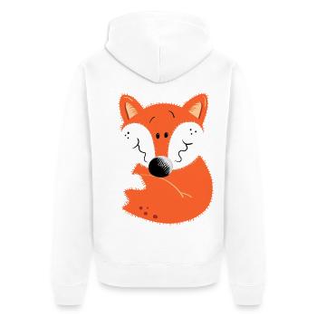 Kleiner Fuchs - Unisex Premium Bio Zip Hoodie - Weiß - Hinten - Thijin (182cm)