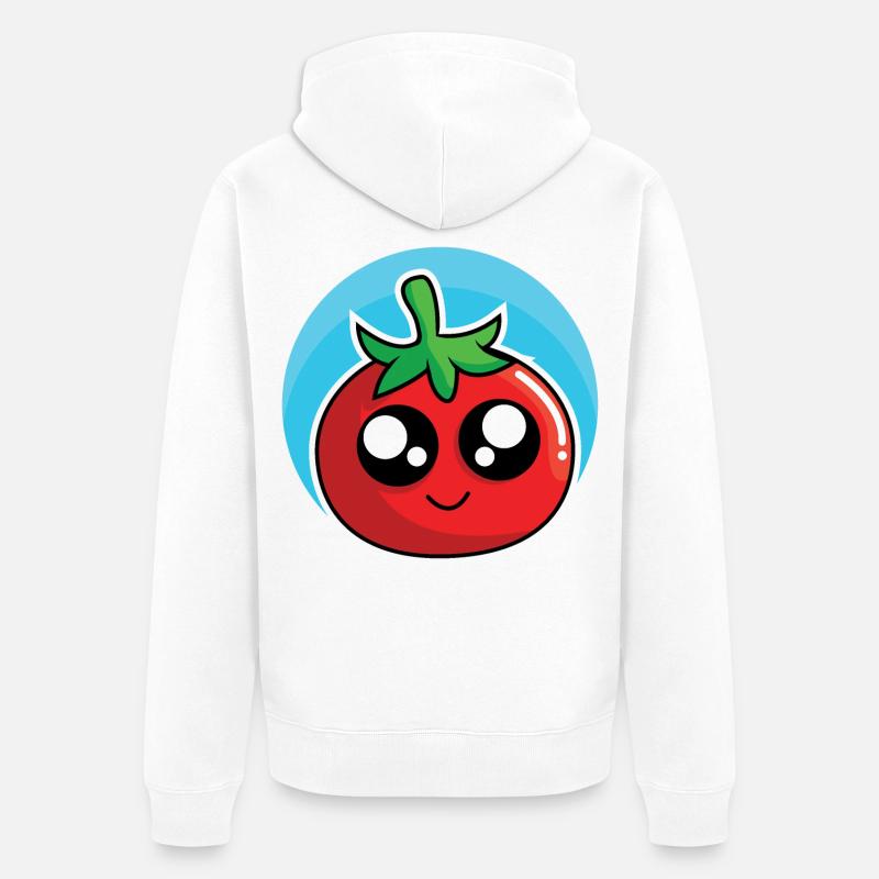 Conception drôle de tomate - Veste à capuche bio Premium Unisexe - blanc