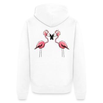 Best Friends Flamants - Veste à capuche bio Premium Unisexe - blanc - Dos - Thijin (182cm)