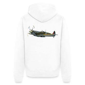 spitfire6 - Veste à capuche bio Premium Unisexe - blanc - Dos - Thijin (182cm)