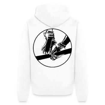 Sport Barren Leichtathletik Turnen - Unisex Premium Bio Zip Hoodie - Weiß - Hinten - Thijin (182cm)