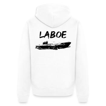 U-Boot Laboe - Unisex Premium Bio Zip Hoodie - Weiß - Hinten - Thijin (182cm)