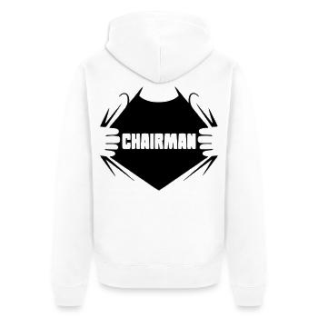 Chairman. Wheelchair man is in charge # - Unisex Premium Organic Zip Hoodie - white - Back - Thijin (182cm)