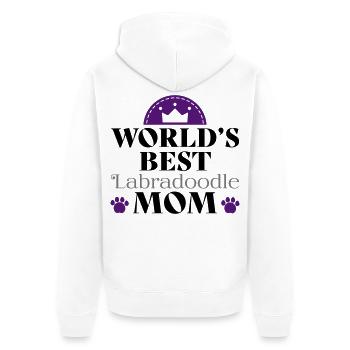 Labradoodle - Unisex Premium Bio Zip Hoodie - Weiß - Hinten - Thijin (182cm)