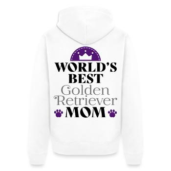 Golden Retriever - Unisex Premium Bio Zip Hoodie - Weiß - Hinten - Thijin (182cm)