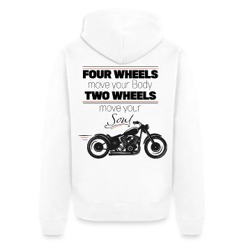 Bikers - Veste à capuche bio Premium Unisexe - blanc - Dos - Thijin (182cm)