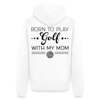 Golf - Unisex Premium Bio Zip Hoodie - Weiß - Hinten - Thijin (182cm)