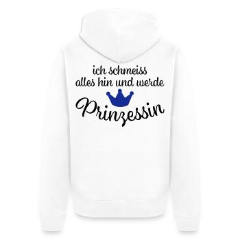 Lustige Sprüche - Unisex Premium Bio Zip Hoodie - Weiß - Hinten - Thijin (182cm)