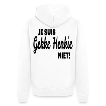 Crazy Henkie, toi whis, ne sois pas fou # - Veste à capuche bio Premium Unisexe - blanc - Dos - Thijin (182cm)