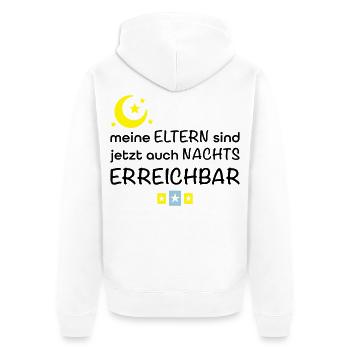lustige Babysprüche - Unisex Premium Bio Zip Hoodie - Weiß - Hinten - Thijin (182cm)