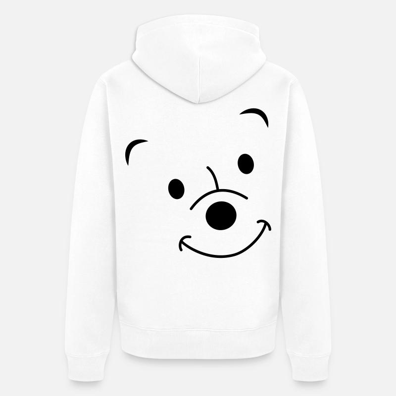 Ours qui rit - Veste à capuche bio Premium Unisexe - blanc