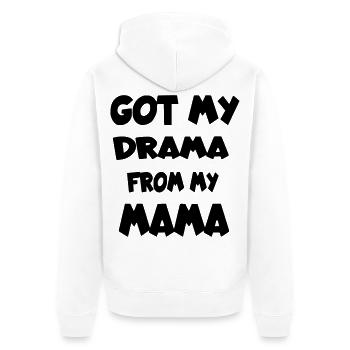 Drama der Mutter. Kinderhumor * - Unisex Premium Bio Zip Hoodie - Weiß - Hinten - Thijin (182cm)