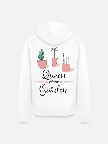 Queen of the Garden - Unisex Premium Bio Zip Hoodie - Weiß