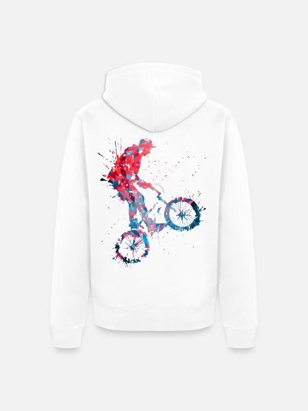 BMX / Bmx / bmx / gift idea / birthday - Unisex Premium Organic Zip Hoodie - white