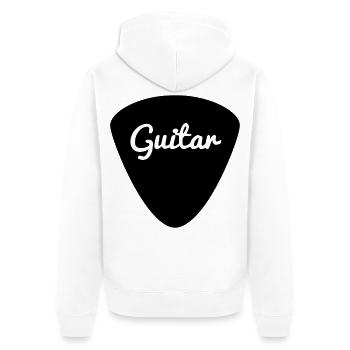 Médiator de guitare, guitariste, musicien, instrument * - Veste à capuche bio Premium Unisexe - blanc - Dos - Thijin (182cm)