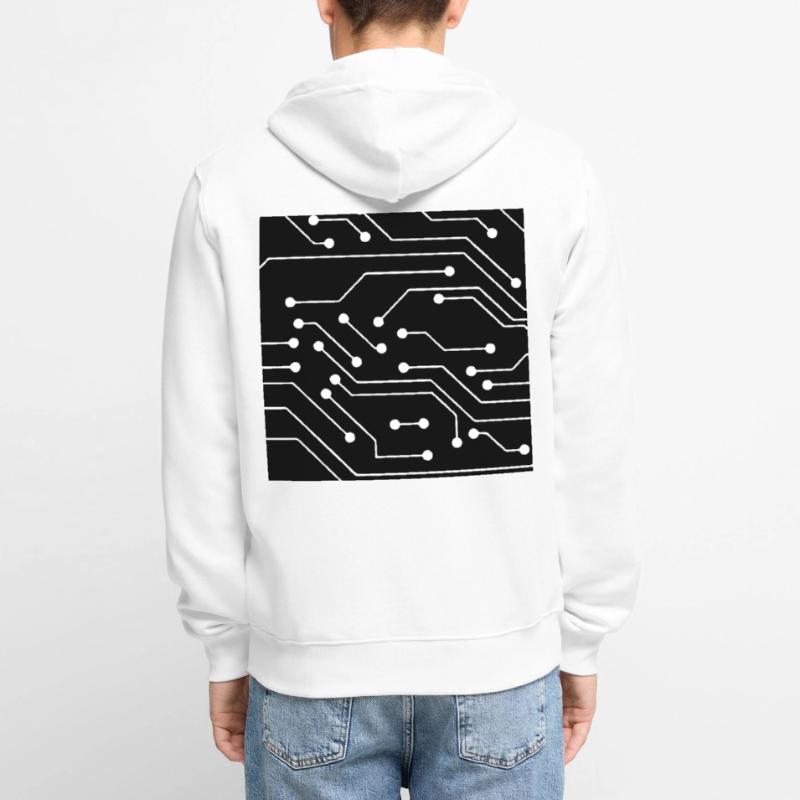 Computer pattern Unisex Premium Organic Zip Hoodie