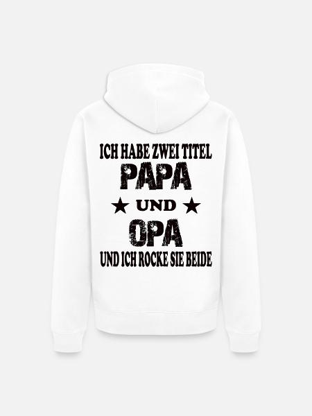 papa und opa - Unisex Premium Bio Zip Hoodie - Weiß