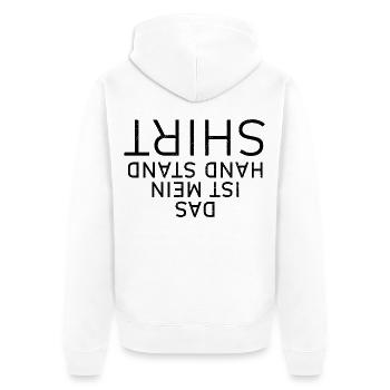 Handstand - Unisex Premium Bio Zip Hoodie - Weiß - Hinten - Thijin (182cm)