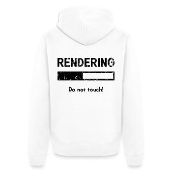 Videoeditor - Unisex Premium Bio Zip Hoodie - Weiß - Hinten - Thijin (182cm)