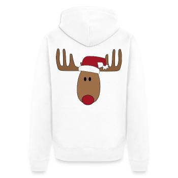 Lustige Weihnachten für Kinder als Geschenk - Unisex Premium Bio Zip Hoodie - Weiß - Hinten - Thijin (182cm)