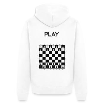 chess - Veste à capuche bio Premium Unisexe - blanc - Dos - Thijin (182cm)