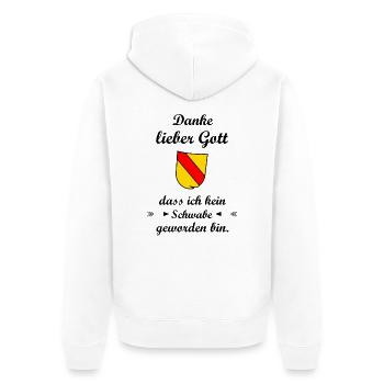 Baden Württemberg - Unisex Premium Bio Zip Hoodie - Weiß - Hinten - Thijin (182cm)