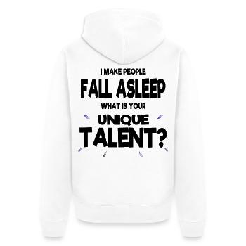 Anesthesia anesthesiologist superpowers gift funny - Unisex Premium Organic Zip Hoodie - white - Back - Thijin (182cm)