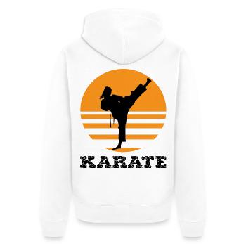 karaté - Veste à capuche bio Premium Unisexe - blanc - Dos - Thijin (182cm)
