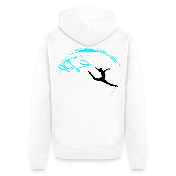 Gymnastique rythmique - Veste à capuche bio Premium Unisexe - blanc - Dos - Thijin (182cm)