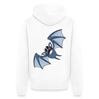 chauve souris - Veste à capuche bio Premium Unisexe - blanc - Dos - Thijin (182cm)