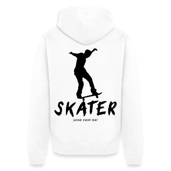 Patineur Grind Every Day - Veste à capuche bio Premium Unisexe - blanc - Dos - Thijin (182cm)