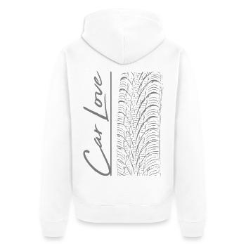 Car Love / Tuning / Motorrad / Reifen / Car - Unisex Premium Bio Zip Hoodie - Weiß - Hinten - Thijin (182cm)