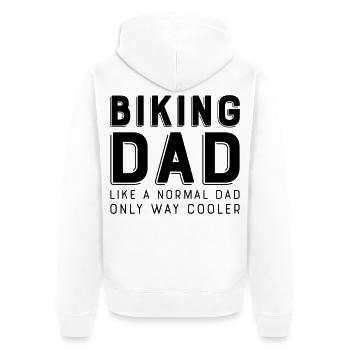 Papa vélo - Veste à capuche bio Premium Unisexe - blanc - Dos - Thijin (182cm)