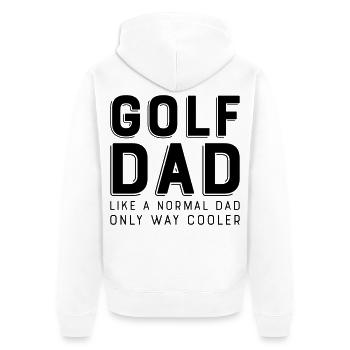 golf - Unisex Premium Organic Zip Hoodie - white - Back - Thijin (182cm)